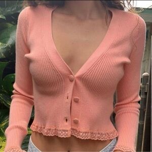 For Love and Lemons Nina Cardigan Peach